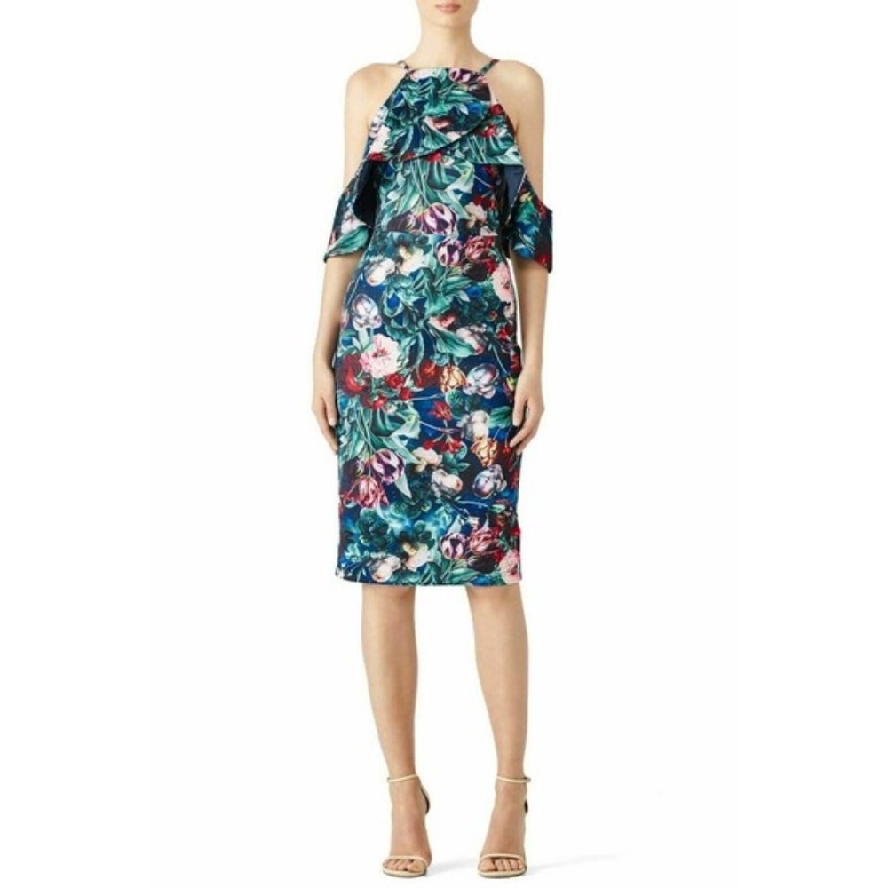 Alexia Admor Emerald Floral Dress Size M